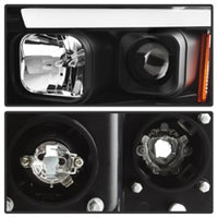 Thumbnail for Spyder 02-05 Dodge Ram 1500 Light Bar Projector Headlights - Black (PRO-YD-DR02V2-LB-BK)