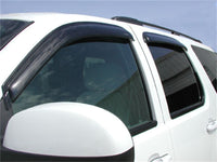 Thumbnail for Stampede 2007-2013 Chevy Avalanche Crew Cab Pickup Tape-Onz Sidewind Deflector 4pc - Smoke