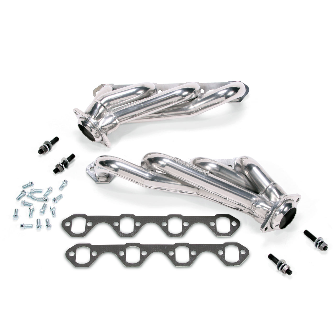 1979-1993 MUSTANG 351 SWAP 1-5/8 SHORTY HEADERS (POLISHED SILVER CERAMIC)