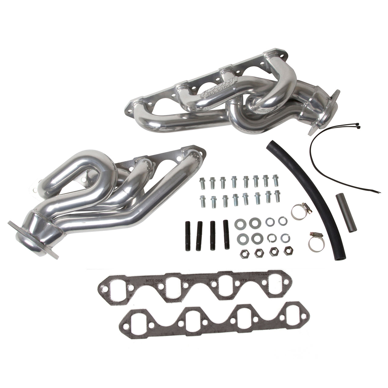 1986-1993 MUSTANG 5.0L 1-5/8 SHORTY EQUAL LENGTH HEADERS (POLISHED SILVER CERAMIC)