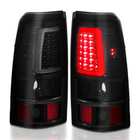 Thumbnail for ANZO 1999-2002 Chevy Silverado 1500 LED Taillights Plank Style Black w/Smoke Lens
