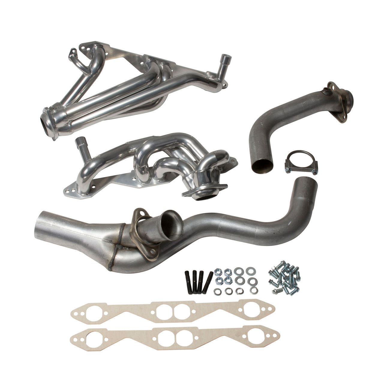 1994-1995 GM LT-1 SINGLE CAT 1-5/8 SHORTY HEADERS (POLISHED SILVER CERAMIC)