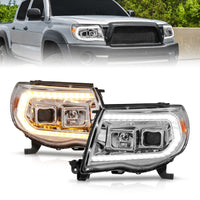 Thumbnail for ANZO 05-11 Toyota Tacoma Projector Headlights w/Light Bar Switchback Chrome Housing