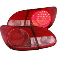 Thumbnail for ANZO 2003-2008 Toyota Corolla LED Taillights Red Clear 4pc