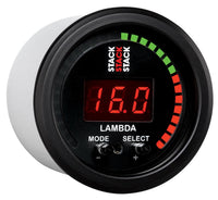 Thumbnail for Autometer Stack Instruments 52mm Wideband Air-Fuel Ratio (LAMBDA) Gauge - Black