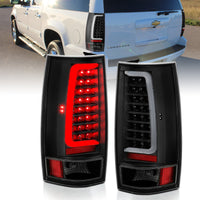 Thumbnail for ANZO 2007-2014 Chevy Tahoe LED Taillight Plank Style Black w/Clear Lens