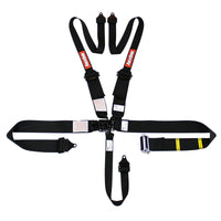 Thumbnail for RaceQuip L & L 5pt Ratchet HNR Harness Black