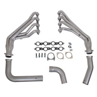 Thumbnail for 1999-2002 GM 4.8/5.3/6.0 FULL SIZE TRUCK LONG TUBE EXHAUST HEADERS & Y PIPE (POLISHED SILVER CERAMIC)