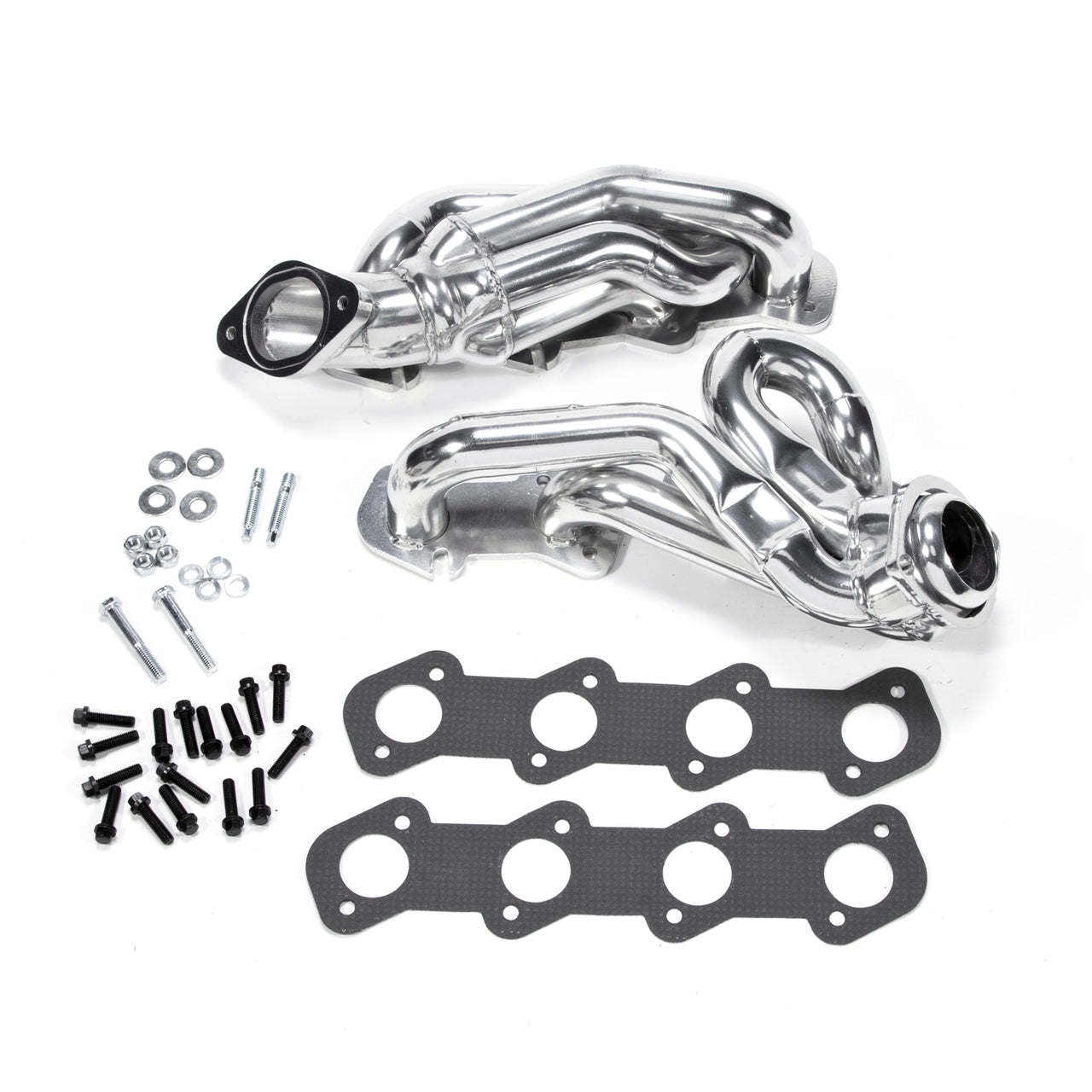 1996-2004 MUSTANG GT 1-5/8 SHORTY TUNED LENGTH HEADERS (POLISHED SILVER CERAMIC)