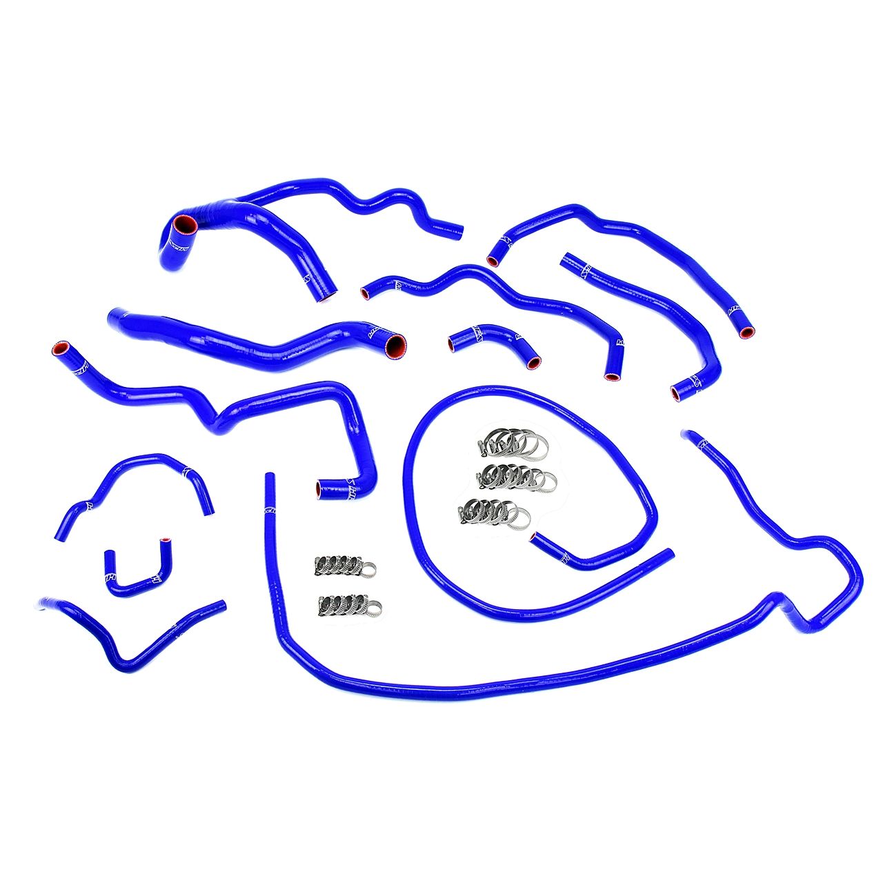 HPS Blue Reinforced Silicone Radiator + Heater Hose Kit Coolant for Mazda 10-13 Mazdaspeed 3 2.3L Turbo