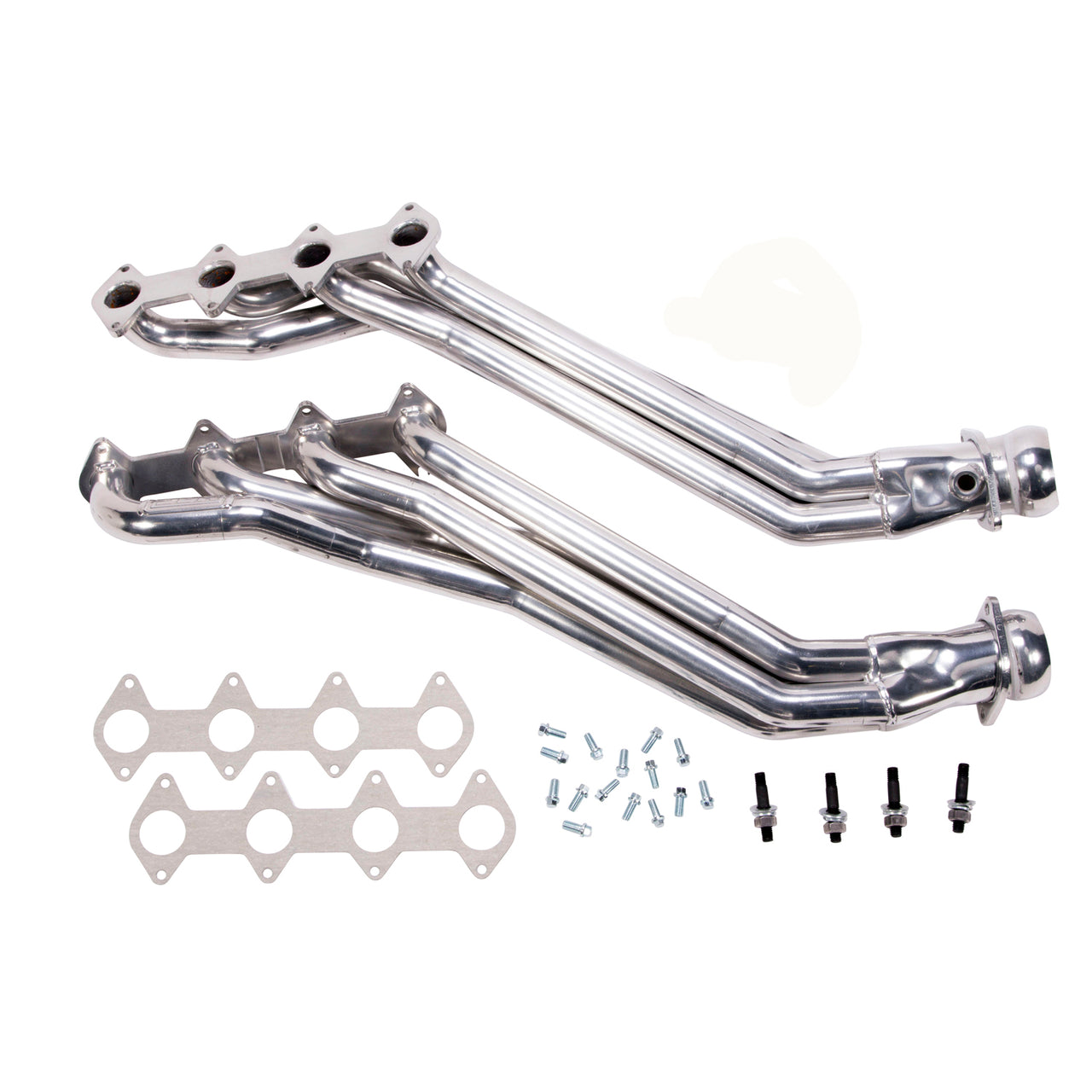 2005-2010 MUSTANG GT 1 5/8 LONG TUBE HEADERS (POLISHED SILVER CERAMIC)
