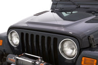 Thumbnail for AVS 87-06 Jeep Wrangler Aeroskin Low Profile Acrylic Hood Shield - Smoke