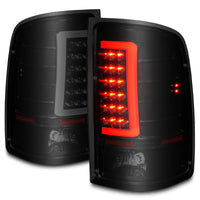Thumbnail for ANZO 2007-2013 GMC Sierra LED Tail Lights w/ Light Bar Black Housing Smoke Lens