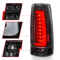 Thumbnail for ANZO 1999-2000 Cadillac Escalade LED Taillights Black Housing Clear Lens Pair