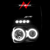 Thumbnail for ANZO 2008-2010 Ford F-250 Projector Headlights w/ Halo Black (CCFL)