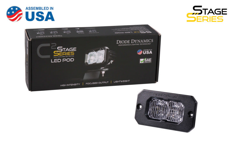 Diode Dynamics Stage Series 2in LED Pod Sport - White Combo Flush ABL (Single)