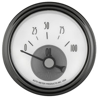 Thumbnail for Autometer Prestige Series Pearl 2-1/16in 100PSI Electronic Oil Pressure Gauge