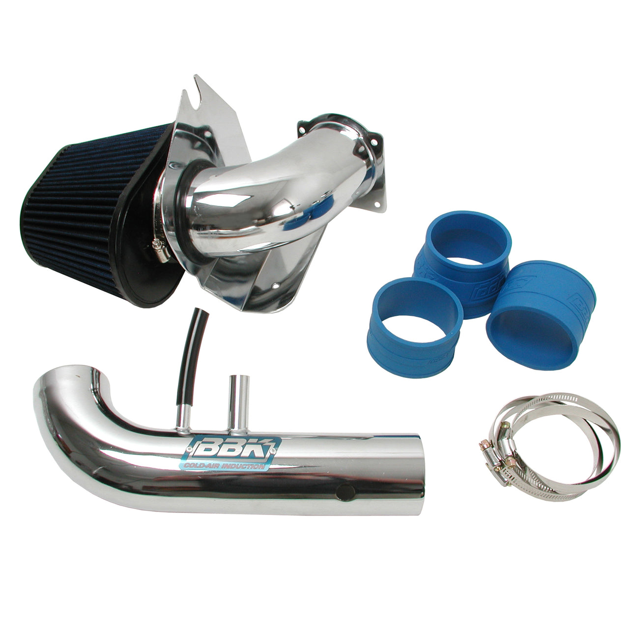 1996-2004 MUSTANG GT COLD AIR INTAKE-FENDERWELL STYLE (CHROME)