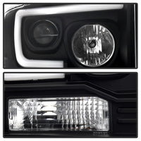 Thumbnail for Spyder Ford F250/350/450 05-07 Projector Headlights - Light Bar DRL LED - Black PRO-YD-FS05V2-LB-BK