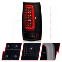 Thumbnail for ANZO 2007-2014 Chevy Tahoe LED Taillight Plank Style Black w/Smoke Lens