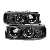 Thumbnail for Spyder GMC Sierra 1500/2500/3500 99-06 Projector Headlights LED Halo LED Black PRO-YD-CDE00-HL-BK