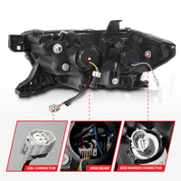 Thumbnail for ANZO 16-22 Toyota Tacoma LED Projector Headlights w/ Light Bar Sequential Black Housing w/Initiation