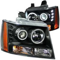 Thumbnail for ANZO 2007-2013 Chevrolet Avalanche Projector Headlights w/ Halo Black (CCFL)
