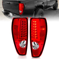 Thumbnail for ANZO 2004-2012 Chevrolet Colorado/ GMC Canyon LED Tail Lights w/ Light Bar Chrome Housing Red/Clear