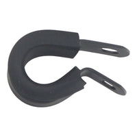 Thumbnail for DeatschWerks Rubber Cushioned P-Clamp for 6AN Hose - 9.5mm Clamp Id - Anodized Matte Black