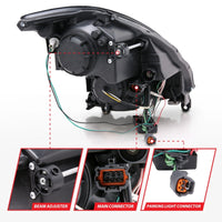 Thumbnail for ANZO 2003-2007 Infiniti G35 Projector Headlights w/ Halo Black (CCFL) (HID Compatible)