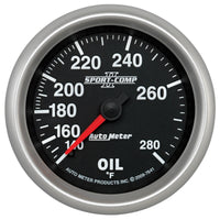 Thumbnail for AutoMeter Gauge Oil Temp 2-5/8in. 140-280 Deg. F Mechanical Sport-Comp II