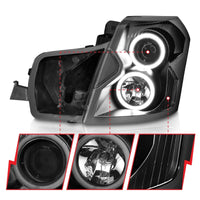 Thumbnail for ANZO 2003-2007 Cadillac Cts Projector Headlights w/ Halo Black (CCFL)