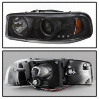 Thumbnail for Spyder GMC Sierra 1500/2500/3500 99-06 Projector Headlights LED Halo LED Black PRO-YD-CDE00-HL-BK
