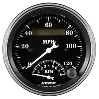 Thumbnail for Auto Meter Gauge Tach/Speedo 3 3/8in 120mph & 8k RPM Elec. Program. Old Tyme Blk