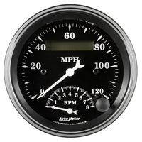 Thumbnail for Auto Meter Gauge Tach/Speedo 3 3/8in 120mph & 8k RPM Elec. Program. Old Tyme Blk