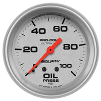 Thumbnail for Autometer Ultra-Lite 66.7mm Mechanical 0-100 PSI Oil Pressure Gauge