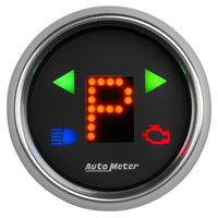 Thumbnail for Autometer Automatic Transmission PRNDL Black Dial Flat Lens Bright Super Bezel Gauge