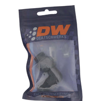 Thumbnail for DeatschWerks 8AN ORB Male Swivel to 8AN Male Flare 90-Degree Fitting - Anodized Matte Black