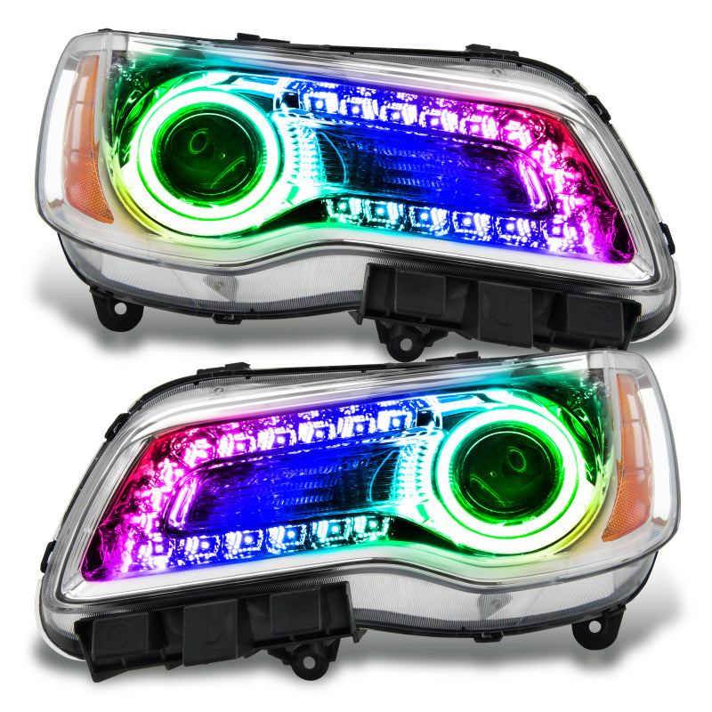Oracle 11-14 Chrysler 300C SMD HL - Chrome - NON HID - ColorSHIFT DRL - ColorSHIFT w/o Controller