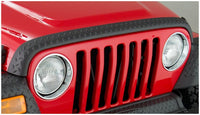 Thumbnail for Bushwacker 98-06 Jeep TJ Trail Armor Hood Stone Guard - Black