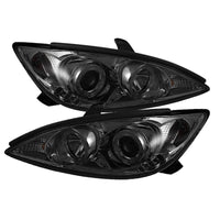 Thumbnail for Spyder Toyota Camry 02-06 Projector Headlights LED Halo LED Smoke High H1 Low H1 PRO-YD-TCAM02-HL-SM
