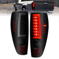 Thumbnail for ANZO 2004-2012 Chevrolet Colorado/ GMC Canyon LED Tail Lights w/ Light Bar Black Housing Smoke Lens
