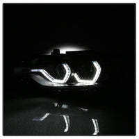 Thumbnail for Spyder 12-14 BMW F30 3 Series 4DR Projector Headlights - Black PRO-YD-BMWF3012-AFSHID-BK
