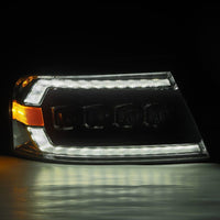 Thumbnail for AlphaRex 04-08 Ford F-150 (No 2004 Heritage) NOVA-Series LED Proj HL Alpha-Blk w/Actv Lgt / Seq. Sig