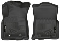 Thumbnail for Husky Liners 2016 Toyota Tacoma w/ Manual Trans WeatherBeater Front Black Floor Liners