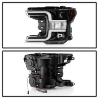 Thumbnail for Spyder 18-19 Ford F-150 Projector Headlights - Halogen Model Only - Black PRO-YD-FF15018-LB-BK