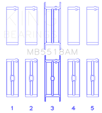 Thumbnail for King AMC / Jeep 390 & 401 (Undersize 0.10IN) Crankshaft Main Bearing Set