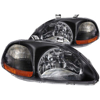 Thumbnail for ANZO 1996-1998 Honda Civic Crystal Headlights Black