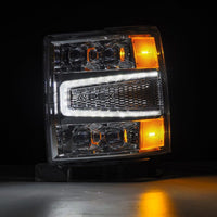 Thumbnail for AlphaRex 04-15 Chevy 1500HD NOVA-Series LED Proj Headlights Chrome w/Activ Light/Seq Signal & SB DRL