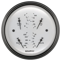Thumbnail for AutoMeter Gauge Quad 3-3/8in. 0 Ohm(e) to 90 Ohm(f)Elec Old Tyme White